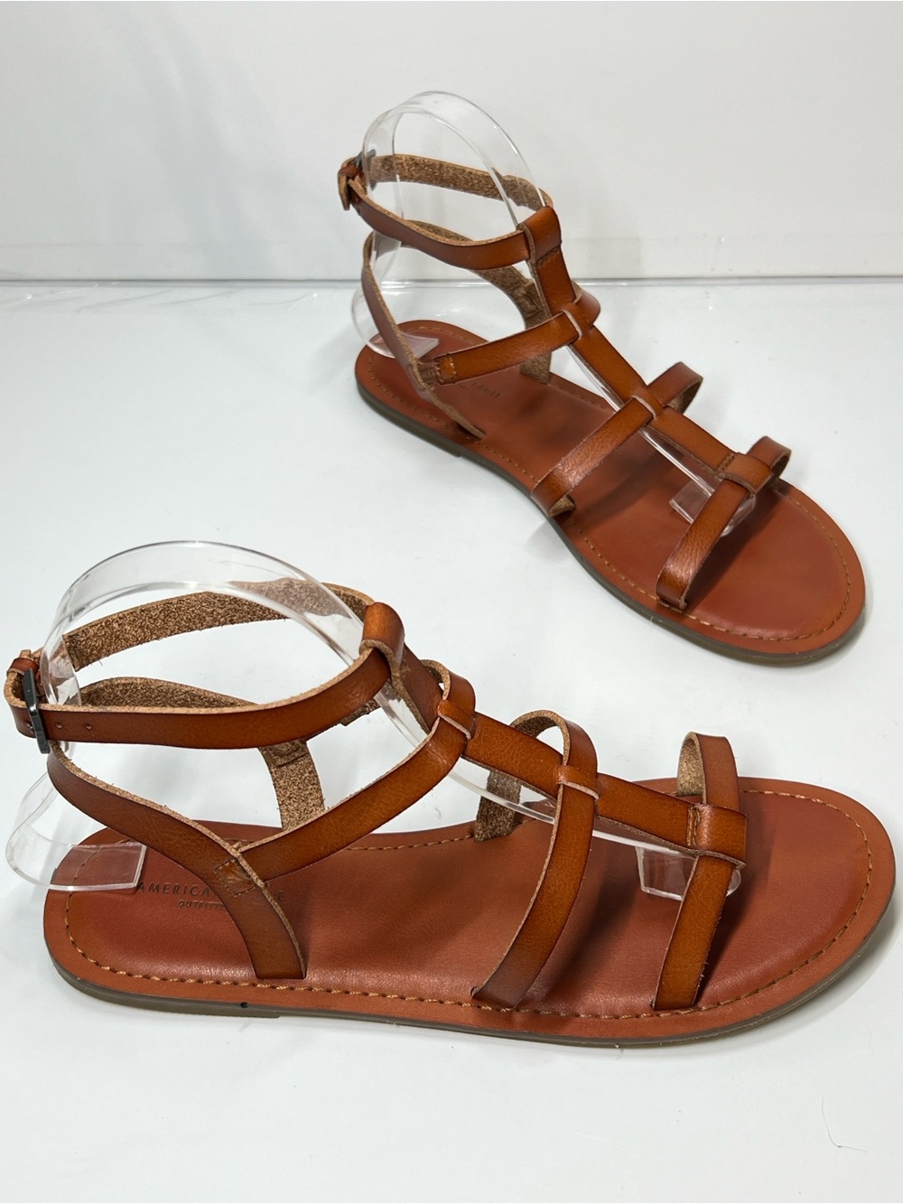 AMERICAN EAGLE Size 8 Brown Strappy Toga Sandal
